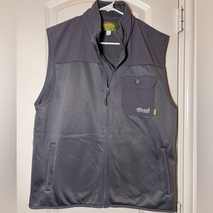 Marsh Wear Ride The Tide Gray Fleece Lined Zip Vest Men’s Large Fishing